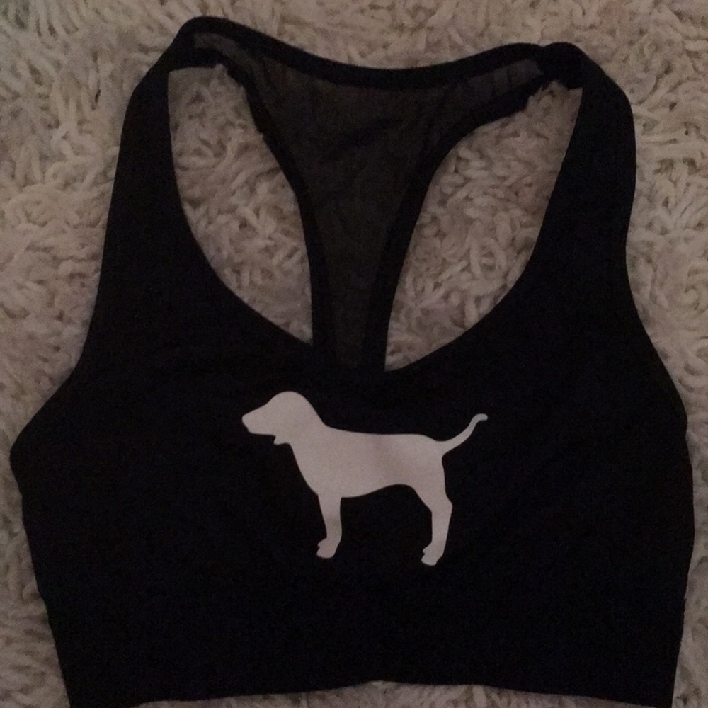 Pink sports bra